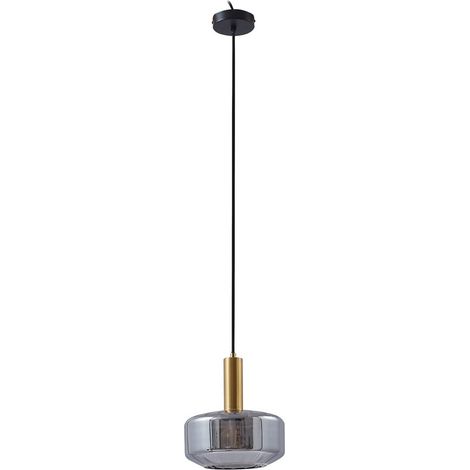 [GEBRAUCHT] B-Ware Lindby Hängeleuchte Pendellampe Lampe Glas Rauchgrau 22cm Hildur Leuchte Spot