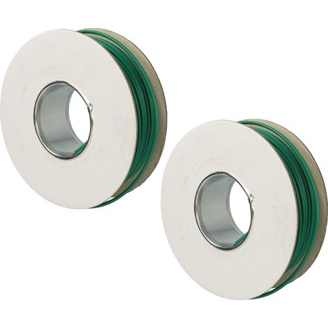 vhbw 2x Boundary Cable compatible with Worx Landroid WG790E.1, WG791E.1, WG794E, WG795E Robot Lawn Mower - Perimeter Wire, 50 m, Green