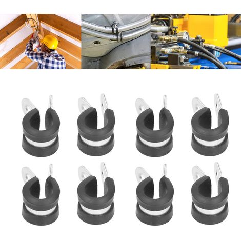 Colliers de serrage en acier inoxydable 304, colliers de serrage pour tuyaux, colliers de type R, 18 mm (1/5)