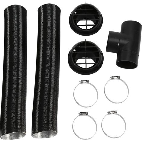 Kit de 60 mm de raccord en T pour conduit de chauffage de voiture, sortie d'air chaud, avec colliers de serrage pour chauffage de stationnement Eberspache (1/5)