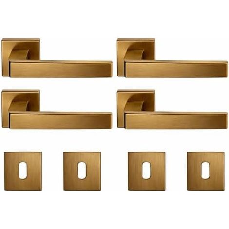 Bronze Interior Door Handles Other Colours Available - Bronze Square Door Handle Lia (1/2)