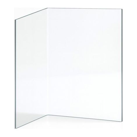 Vitre Aduro 12 - Verre Pliée pour poêle à bois - (336 + 336) x 429 mm (L1 + L2) x H1 - 4 mm (1/3)