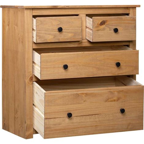 Maison Exclusive - Credenza 80x40x83 cm in Legno Massello di Pino Panama Range (1/5)