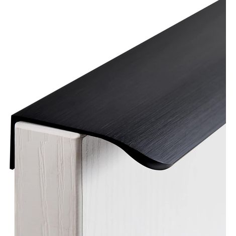 Lot de 2 poignées tiroir dissimulées noires à bord incurvé, en (1/5)