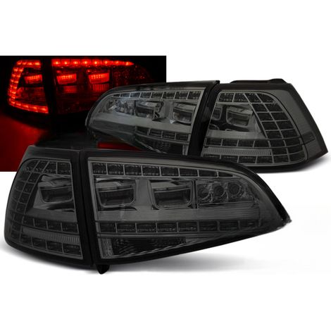 Paire de feux arriere VW Golf 7 de 2013 a 2017 LED Look GTI Fume (1/4)