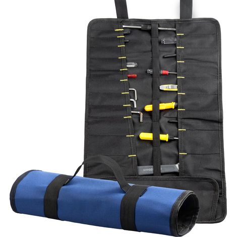 Sans outils pour clé à molette tournevis, pinces, compartiments à roulettes, organiseurs, pochette enroulable en toile pour homme, petite douille porte-monnaie (1/5)