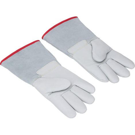 1 Paire Gants de Protection contre le Froid en Cuir Épais pour Manipulation Azote Liquide et Glace Carbonique 31cm (1/5)