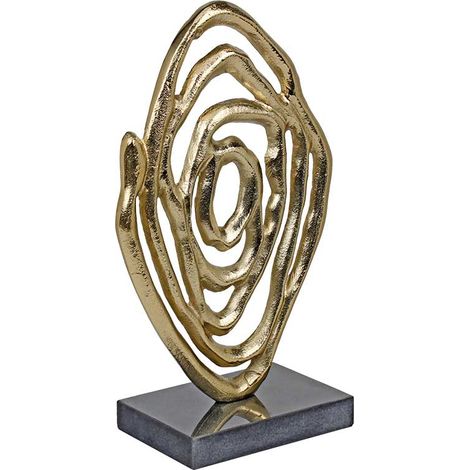 Objet déco avec socle en marbre noir 20x10x35cm (1/3)