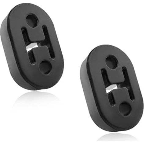 Ohleats Lot de 2 supports d'échappement de voiture en caoutchouc très résistants, bagues isolantes, support haute densité avec 2 trous de 12 mm, accessoires universels de voiture (noir) (1/5)