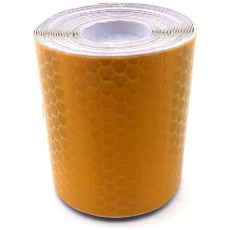 Autocollant Réfléchissant de Sécurité 5 cm X 3 M Rouleau de Ruban Adhésif Réfléchissant Haute Visibilité pour Vélos Moto Voitures Véhicules Camping-Car Camion Remorques Bateau(Orange) (1/5)