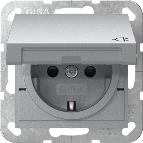 Gira SCHUKO KD + SH System 55 F Alu 441426