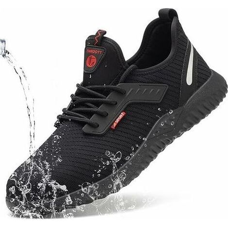 Chaussures de Sécurité Homme Femmes Chaussures de Travail Embout Acier Protection Ultra légère et Indestructible Respirant Basket Securite Unisexes 46EU 28cm (1/4)