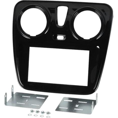 KIT 2 DIN compatible avec DACIA LODGY DOKKER SANDERO ap12 - NOIR BRILLANT