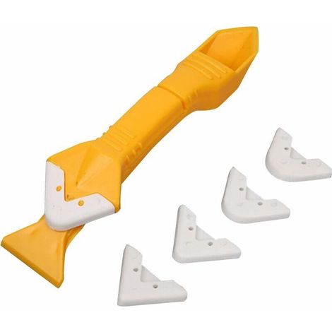 - Lisseur Joint Silicone, Nouvelle Mise à Niveau grattoir d'angle de Colle de Verre de calfeutrage, grattoir de coulis d'outil de Finition de Mastic de Silicone,(1pcs) (1/5)