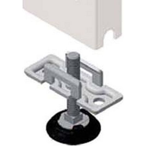2PZ PIASTRA CON PIEDINO REGOLABILE - mm.60 p.x30 l.x50 h.