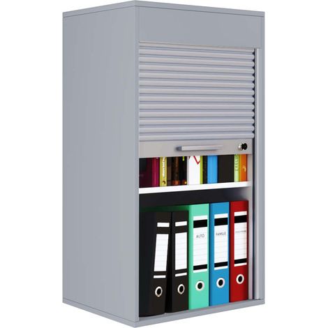 AktosL armoire de bureau 1 porte de la jalousie gris.