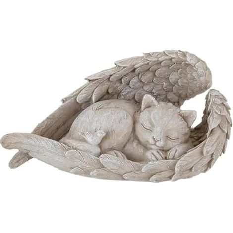 Statue Chat Souvenir Décédé Objets Commémoratifs et Funéraires pour Chats Statue Commémorative de Chat de Compagnie Cadeau Commémoratif pour la Famille
