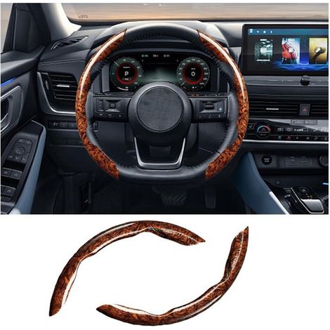 Dailygoods – Lenkradbezug – Brauner Lenkradbezug – Komfortabler Griff – Innenraumzubehör – Schutz für Auto, Transporter, LKW (1/5)