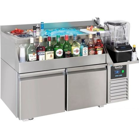 Table réfrigérée avec bar à cocktails - 2 portes pleines - Combisteel - (1/4)