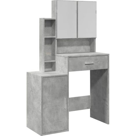 Maison Exclusive - Toeletta con Armadietto Grigio Cemento 80x35x132 cm