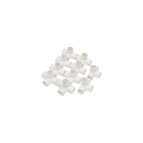 10 Pcs 32MM (1") Connecteur en T cubique à 4 voies PVC-U Raccord coudé Raccordement Connecteur tuyau d'eau de jardin Raccordement