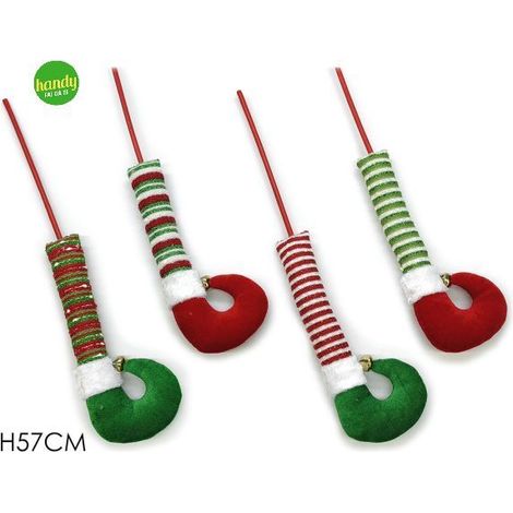 Set 4 gambe elfo con stecco Handy h.57 cm (1pz)