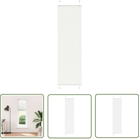 vidaXL Plissee Weiß 65x200 cm Stoffbreite 64,4 cm Polyester (1/5)