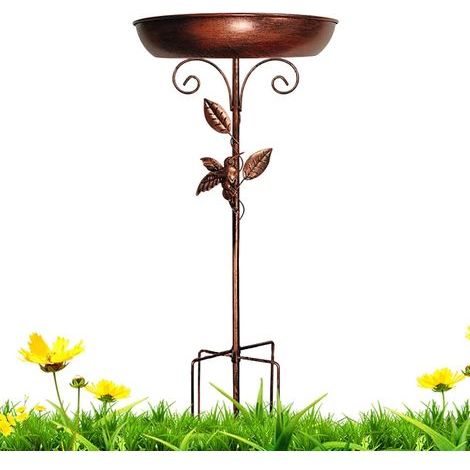 Vogelbad und Vogeltränke Vintage Rostfreie Metalltränke (1/5)