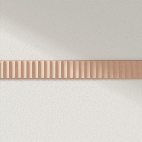 Lot 6 Moulures Décoratives Dentelées en Hêtre Brut - 49x7x1200mm - Baguettes Bois Décoration Intérieure (1/4)