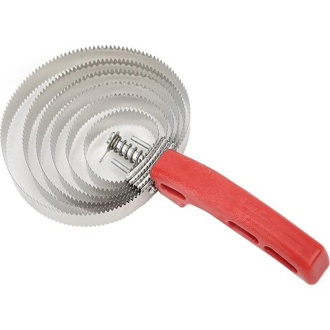 Reversible Stainless Steel Cow Curry Comb With Soft Touch Grip 6 Turns Stainless Steel Anti-itch Horse Hair Brushes For Pets (1/5)