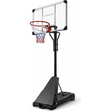 Canasta de Baloncesto Portátil con Altura Regulable 2,45-3,05 m