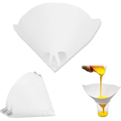 Lot de 100 filtres à peinture coniques jetables en papier, 100 filtres en maille de 100 microns pour peinture, vernis, résines et liquides, Accessoires pratiques pour pulvérisation et stockage (1/5)