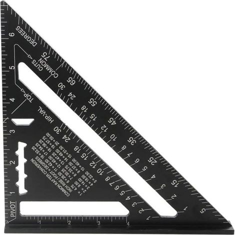 Equerre Menuisier MULTI FONCTIONS 180 mm Metal Aluminium Regle Équerre Trusquin Guide Raporteur Angle 45 90 Degres/Outillage Charpentier/Outil Traçage Guidage Menuiserie Bois (1/5)
