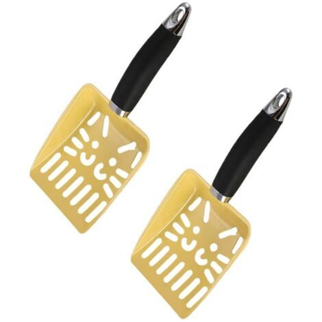 2 pièce Litter Scoop, Stainless Steel Pooper Shovel, Ergonomic Cat Litter Scoop for Toilet, Litterbox, Outdoors & Indoors, Easy Training Tool for Cats, Resistant Design, (1/5)