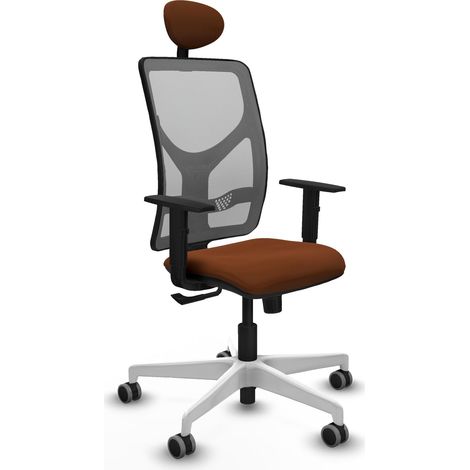 Silla de oficina piqueras y crespo Motilla marrón simil cuero (1/2)