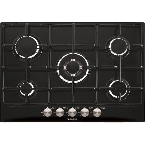 Glem Gas GT755BK Piano Cottura Da Incasso 5 Fornelli Nero (1/3)