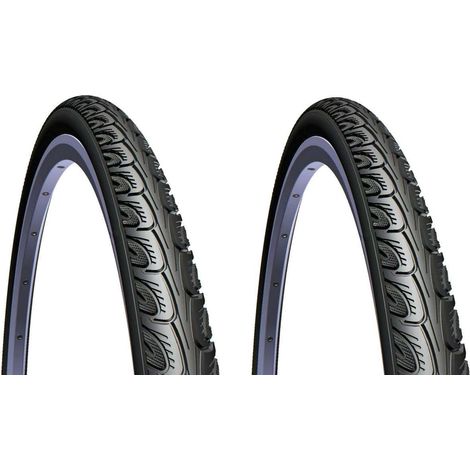 2x pneu vélo 27 x 1 1/4 (32-630) hook noir VTT VTC ville