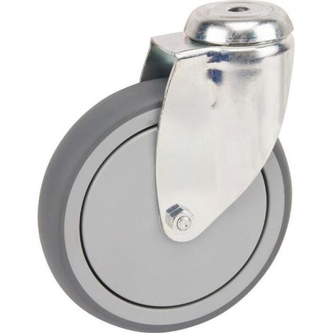 Roulettes pivotantes en acier galvanisé à trou de fixation TENTE 2470PJP150P3011