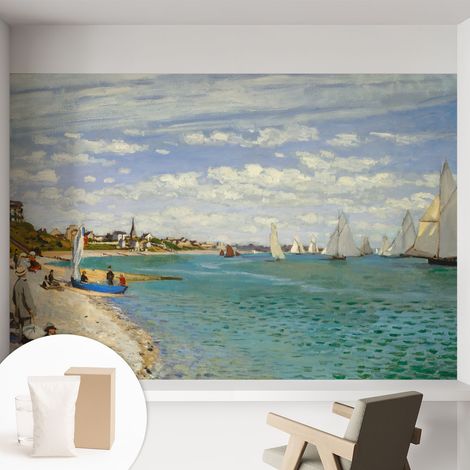 Tapete Vliestapete mit Kleber - Wanddekoration Wohnzimmer - Tapete Schlafzimmer Küstenlandschaft 152x104 cm (1/5)