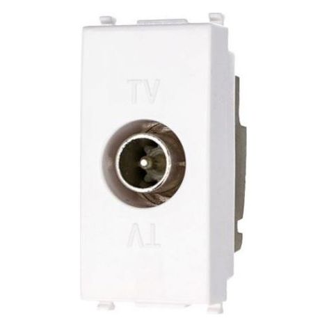 Presa TV Passante Connettore Maschio Bianco Compatibile Vimar Plana SD7173D-3 (1/3)