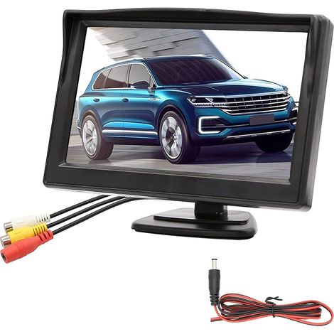 Écrans LCD 5.0 Pouces De Caméra De Recul,Moniteur Deux Modes AV,Écrans de rétroviseurs Convient pour Voiture, Camions,Automobile (1/5)