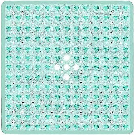 Tapis de bain carré antidérapant à ventouses - Durable et élégant - Tapis de douche antidérapant - Design moderne - Ventouses de qualité - Lavable en machine (1/5)