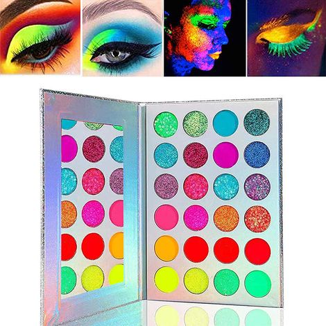 Palette de 24 fards à paupières arc-en-ciel - Maquillage professionnel - Teintes mates, métalliques et scintillantes - Coffret de cosmétiques (1/5)