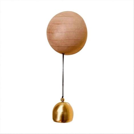 Sonnette de porte vintage en bois, carillon éolien rétro, décoration murale de jardin extérieur (1/5)