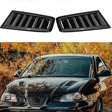 2x Motorhaubenentlüftung für Seat Ibiza 6l Seat Leon Mk2 1p Altea Lüftungsschlitze Lufthutze Motorhaubenentlüftungsabdeckung Lufteinlassabdeckung Glänzend Schwarz-- (1/5)