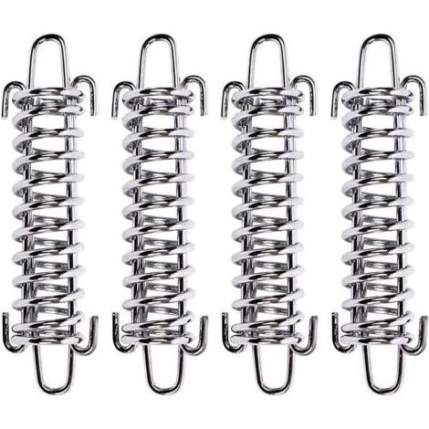 4 Pcs Auvent Fixation Ensemble Tension Ressort Alliage Ressort Auvent Ressort Boucle Robuste Pare-Soleil Voile Kit De Fixation Quincaillerie En Acier Inoxydable Accessoires pour Camping Pinic Randonné (1/5)