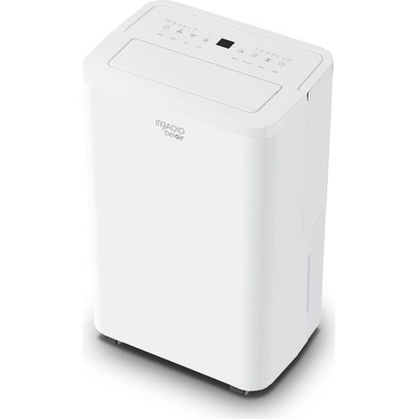 Déshumidificateur 10 l avec roues, débit d'air 100 m³/h, mode buanderie, fonction décongélation, télécommande, indicateur d'humidité, gaz R290, minuterie 24 heures, 39 dB (1/2)