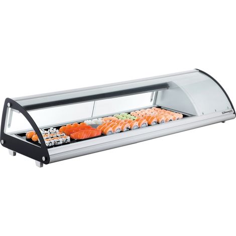 Kühlvitrine Casselin Sushi-Vitrine 83 l LED-Beleuchtung digitales Thermostat