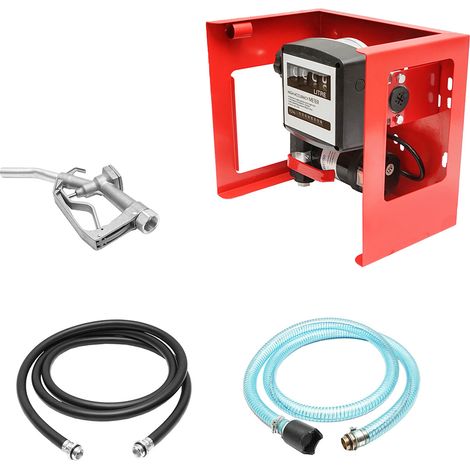 Kit pompa di trasferimento diesel da 12 V, portata 40 l/min con misuratore, tubo di aspirazione da 1,5 m, tubo di trasferimento da 4 m e pistola Breckner Germany (1/5)