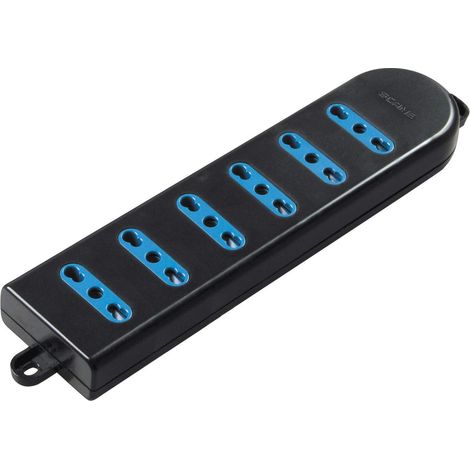 Multiprise 6 Prises Bivalentes 10/16 A 2p + T (1/5)